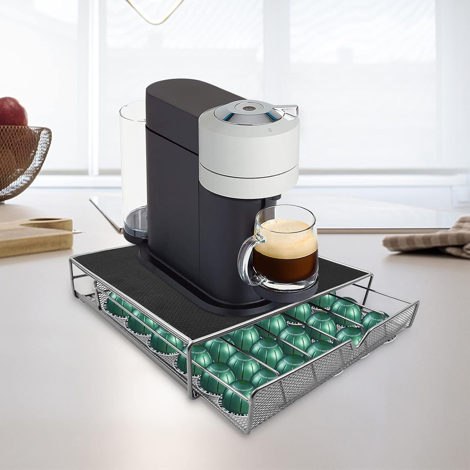 CARLA HOME K-Cup Coffee Pod Drawer for 36 Coffee Pods Storage for Home Kitchen Counter Organizer V178-36262