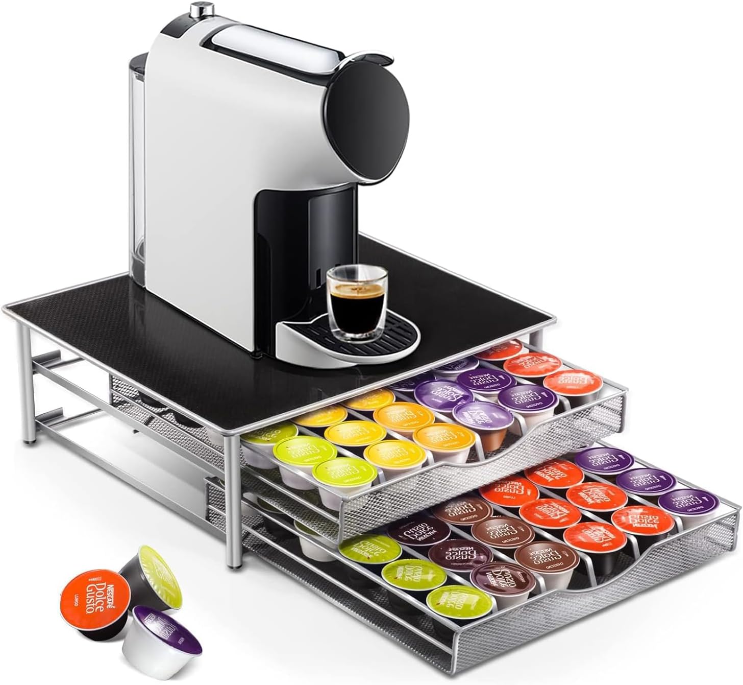 CARLA HOME K-Cup Coffee Pod Drawer for 72 Coffee Pods Storage for Home Kitchen Counter Organizer V178-36263