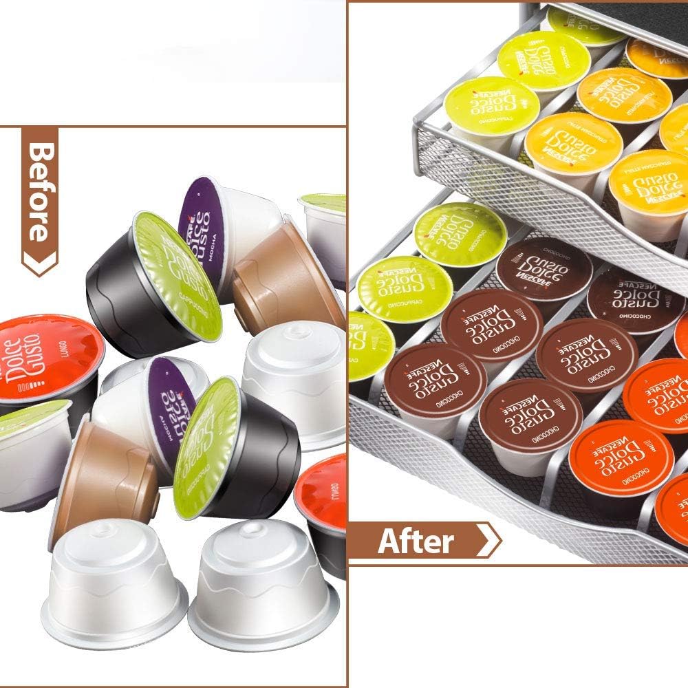 CARLA HOME K-Cup Coffee Pod Drawer for 72 Coffee Pods Storage for Home Kitchen Counter Organizer V178-36263