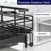 CARLA HOME Expandable Dish Drying Rack with Drainage Spout, Utensil Holder & Drainboardfor Kitchen Countertop V178-36265