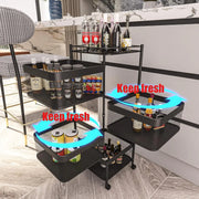 CARLA HOME Metal 5-Tier Rolling Vegetable and Fruit Basket Cart Stand for Kitchen & Storage V178-36270