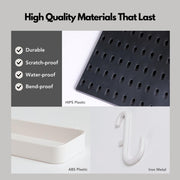 CARLA HOME Pegboard Wall Organizer Kit with 6 Modular Pegboards & 21 Accessories for Kitchen, Office, Gaming V178-36272
