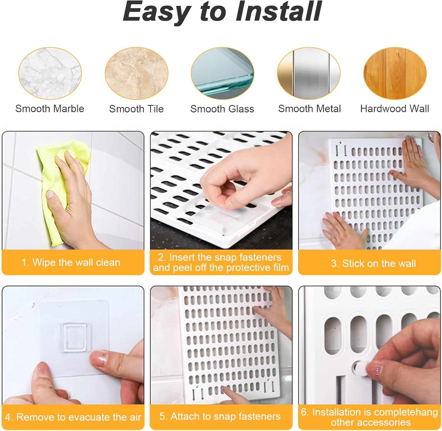 CARLA HOME Pegboard Wall Organizer Kit with 6 Modular Pegboards & 21 Accessories for Kitchen, Office, Gaming V178-36272
