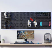 CARLA HOME Pegboard Wall Organizer Kit with 4 Modular Black Pegboards & 19 Accessories for Gaming, Office & V178-36276