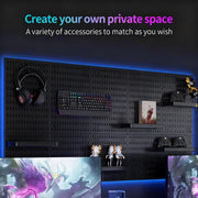 CARLA HOME Pegboard Wall Organizer Kit with 4 Modular Black Pegboards & 19 Accessories for Gaming, Office & V178-36276