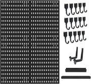 CARLA HOME Pegboard Wall Organizer Kit with 4 Modular Black Pegboards & 19 Accessories for Gaming, Office & V178-36276