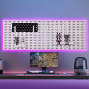 CARLA HOME Pegboard Wall Organizer Kit with 4 Modular Black Pegboards & 19 Accessories for Gaming, Office & V178-36277