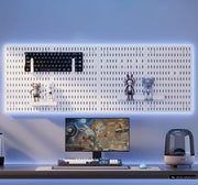 CARLA HOME Pegboard Wall Organizer Kit with 4 Modular Black Pegboards & 19 Accessories for Gaming, Office & V178-36277