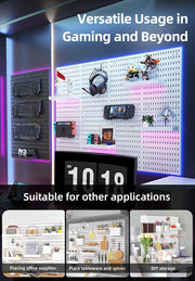 CARLA HOME Pegboard Wall Organizer Kit with 4 Modular Black Pegboards & 19 Accessories for Gaming, Office & V178-36277