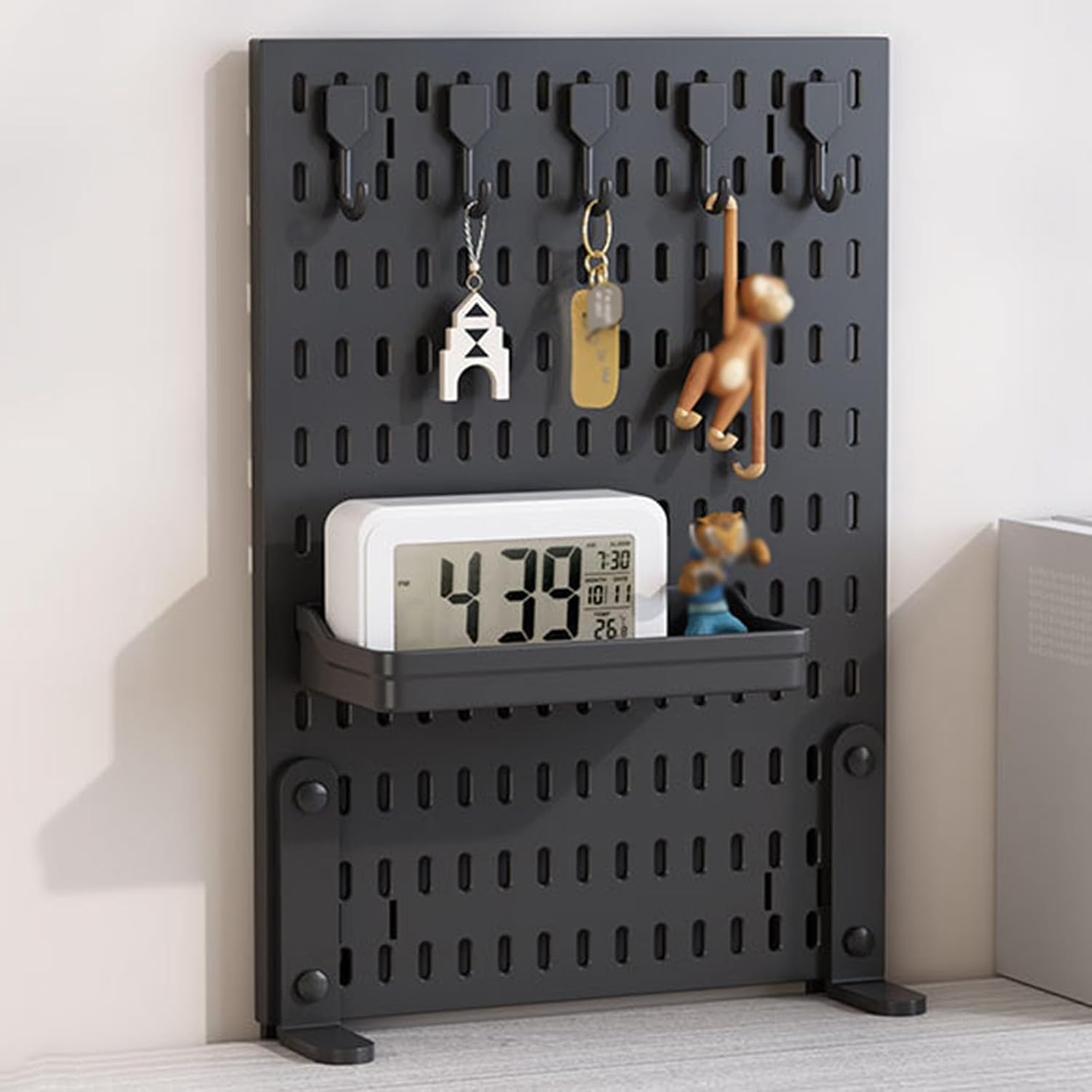 CARLA HOME Desk Pegboard Organizer Kit with Hooks, Tray & Mount Ideal for Office, Gaming Setup & Home V178-36278