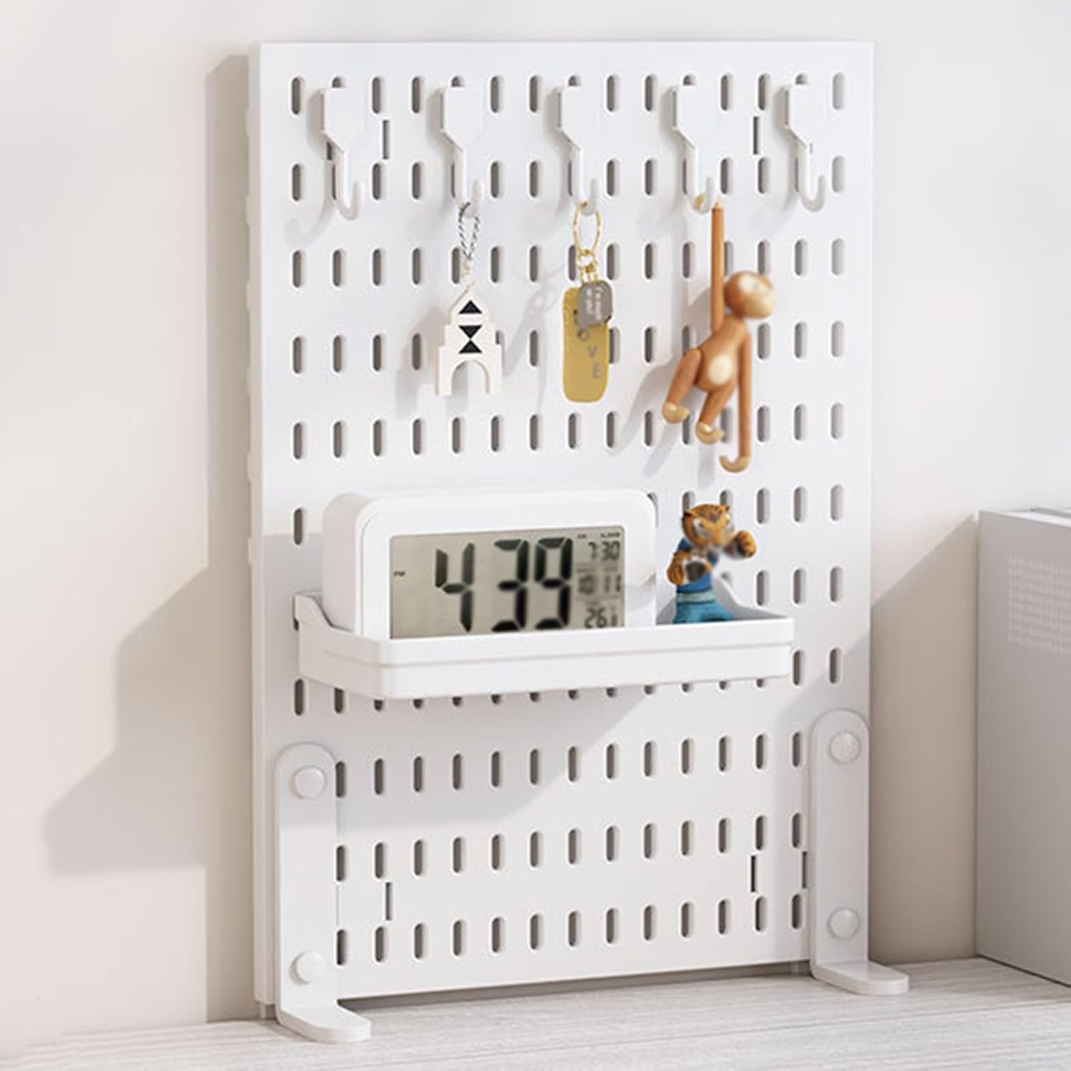 CARLA HOME Desk Pegboard Organizer Kit with Hooks, Tray & Mount Ideal for Office, Gaming Setup & Home V178-36279