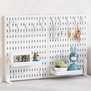CARLA HOME 2 Pack Desk Pegboard Organizer Kit with Hooks, Tray & Mount Ideal for Office, Gaming Setup & Home V178-36281