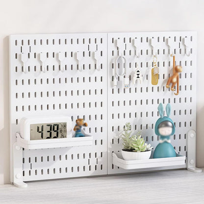 CARLA HOME 2 Pack Desk Pegboard Organizer Kit with Hooks, Tray & Mount Ideal for Office, Gaming Setup & Home V178-36281
