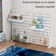 CARLA HOME 2 Pack Desk Pegboard Organizer Kit with Hooks, Tray & Mount Ideal for Office, Gaming Setup & Home V178-36281