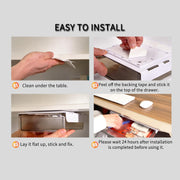 CARLA HOME 3-Pack Under Desk Storage Drawers Hidden Pull-Out Organizer for Office & Home V178-36282
