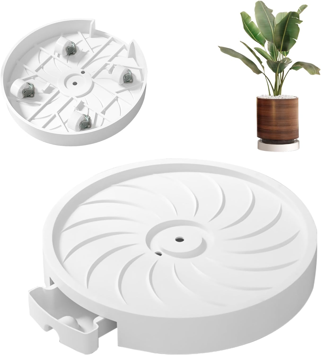 CARLA HOME Rolling Plant Stand with 360 degrees Wheels for Indoor Pots (26 cm) V178-36285