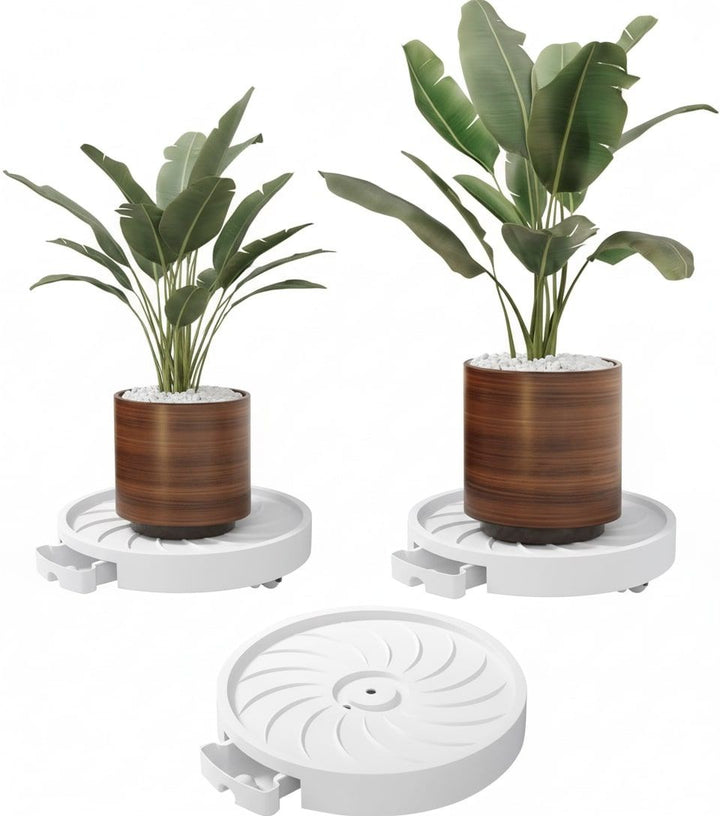 CARLA HOME 2-Pack Rolling Plant Stand with 360 degrees Wheels for Indoor Pots (26 cm) V178-36286