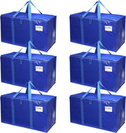 CARLA HOME 6-Pack Large Moving Storage Bags with Zippers & Handles with 95 Liters Capacity for Space Saving, V178-36295