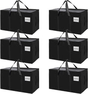 CARLA HOME 6-Pack Large Moving Storage Bags with Zippers & Handles with 95 Liters Capacity for Space Saving, V178-36296