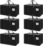 CARLA HOME 6-Pack Large Moving Storage Bags with Zippers & Handles with 95 Liters Capacity for Space Saving, V178-36296