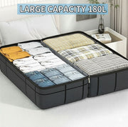 CARLA HOME 2-Pack 180L Extra Large Moving Storage Bags with Handles & Duty Zippered for Clothes, Travel, V178-36297