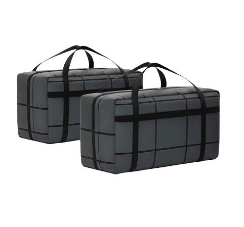 CARLA HOME 2-Pack 180L Extra Large Moving Storage Bags with Handles & Duty Zippered for Clothes, Travel, V178-36297