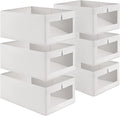 CARLA HOME 6 Pack Closet Storage Bins with Clear Window for Shelves, Clothes, Toys, Wardrobe & Bedroom V178-36298