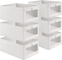 CARLA HOME 6 Pack Closet Storage Bins with Clear Window for Shelves, Clothes, Toys, Wardrobe & Bedroom V178-36298