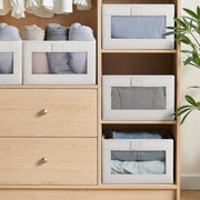 CARLA HOME 6 Pack Closet Storage Bins with Clear Window for Shelves, Clothes, Toys, Wardrobe & Bedroom V178-36298