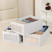 CARLA HOME 6 Pack Closet Storage Bins with Clear Window for Shelves, Clothes, Toys, Wardrobe & Bedroom V178-36298