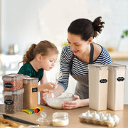 CARLA HOME 8 Piece Airtight Food Storage Containers Set with Lids & Labels for Kitchen Storage V178-36303