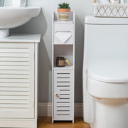 CARLA HOME Slim Bathroom Cabinet with Toilet Paper Holder for Toilet or Laundry Room V178-36304
