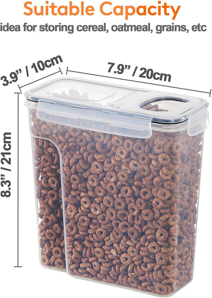 CARLA HOME Airtight Cereal Storage Containers BPA-Free Food Dispensers with Pouring Lids for Pantry & Kitchen V178-36305