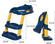 CARLA HOME Potty Training Seat with Step Stool Ladder with Anti-Slip Design, Soft Cushion & Foldable V178-36306