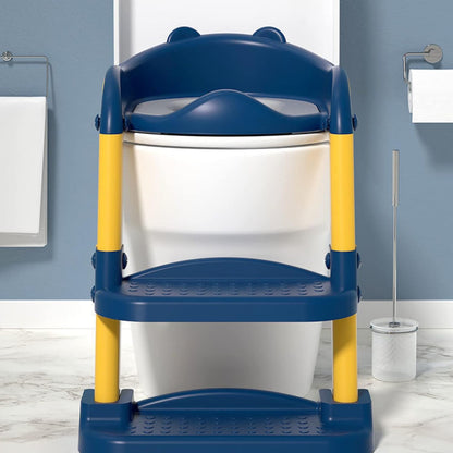 CARLA HOME Potty Training Seat with Step Stool Ladder with Anti-Slip Design, Soft Cushion & Foldable V178-36306