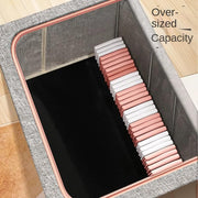 CARLA HOME 3 pack Large Clothes Storage Bins with Lids for Clothing, Bedding, Blankets, Toys (66L capacity - V178-36307