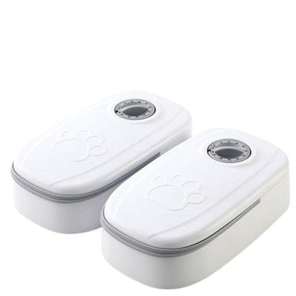 CARLA HOME 2 Meal Automatic Pet Feeder with Timer for Cat & Dog Wet & Dry Food (Dual Bowl 700ML) V178-36309