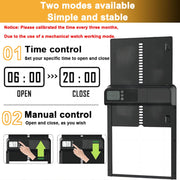 CARLA HOME Automatic Chicken Coop Door with Timer & LCD Screen, Anti-Pinch Safety, Easy Battery Operation & V178-36311