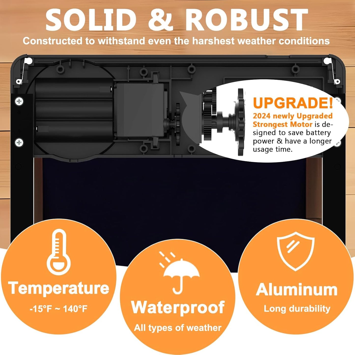 CARLA HOME Automatic Chicken Coop Door Opener with Timer Control, Anti-Pinch Protection, LCD Display & V178-36314