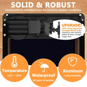 CARLA HOME Automatic Chicken Coop Door Opener with Timer Control, Anti-Pinch Protection, LCD Display & V178-36314