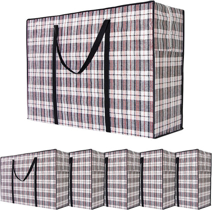 CARLA HOME 6 Pack Large Moving Storage Bags with Zipper & Handles for Clothes, Bedding, Blankets, Dorm & V178-36315