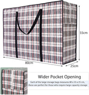 CARLA HOME 6 Pack Large Moving Storage Bags with Zipper & Handles for Clothes, Bedding, Blankets, Dorm & V178-36315