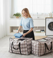 CARLA HOME 6 Pack Large Moving Storage Bags with Zipper & Handles for Clothes, Bedding, Blankets, Dorm & V178-36315