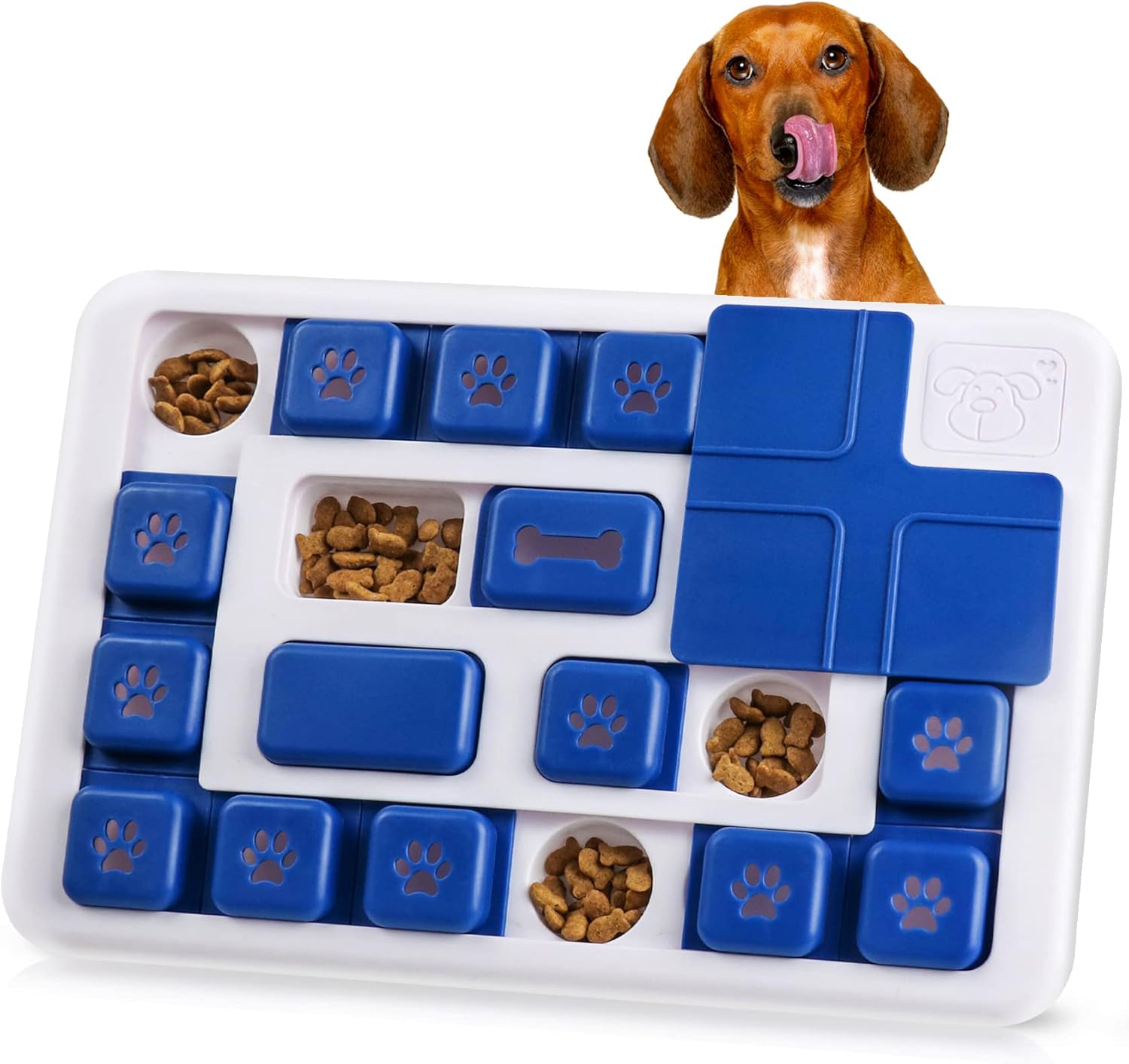 CARLA HOME Interactive Dog Puzzle Toy Slow Feeder Treat Dispenser for Dogs & Cats V178-36319