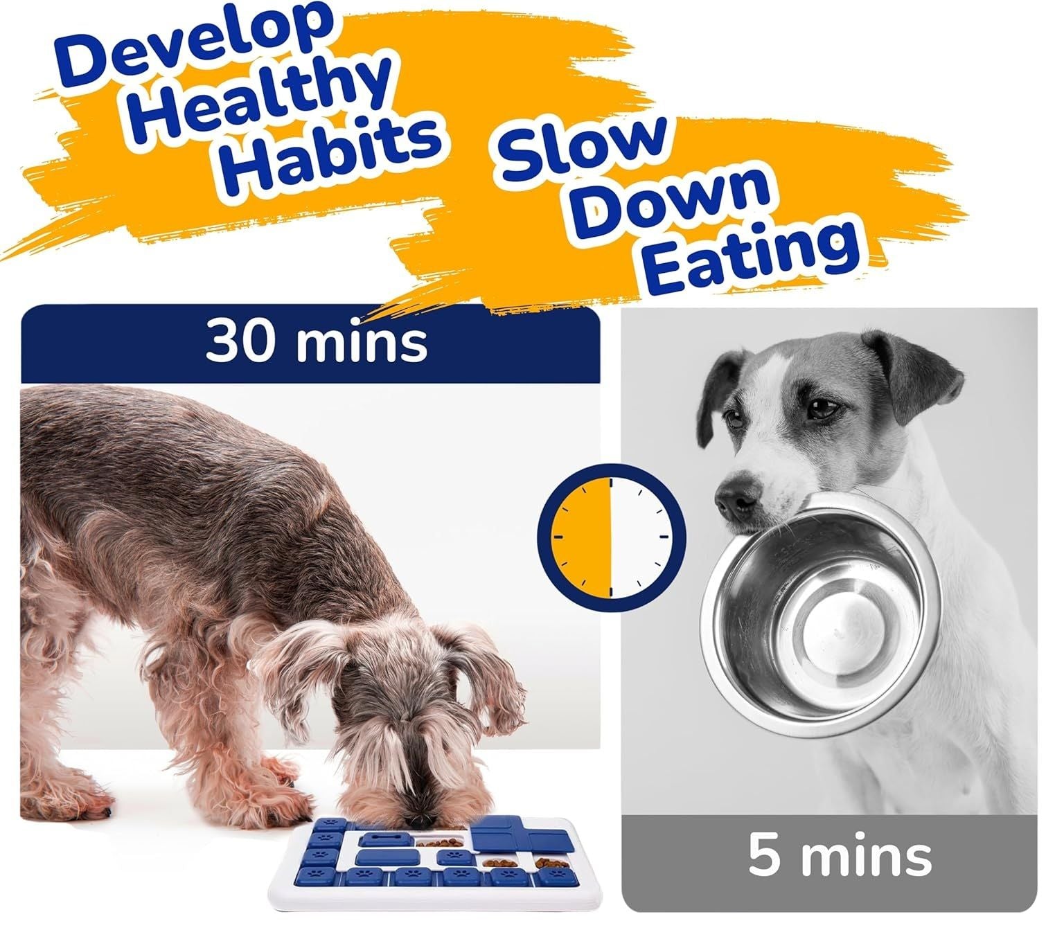 CARLA HOME Interactive Dog Puzzle Toy Slow Feeder Treat Dispenser for Dogs & Cats V178-36319