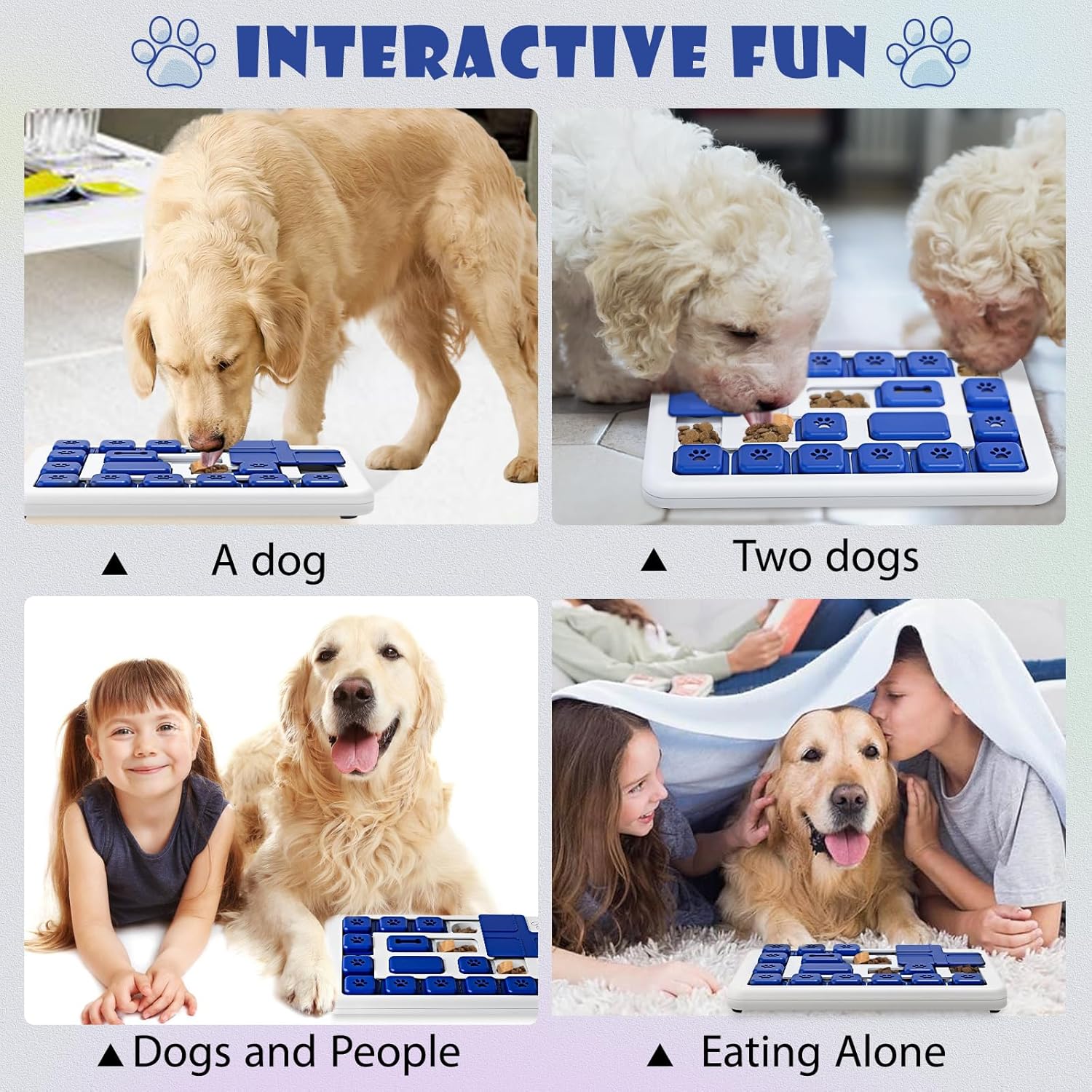 CARLA HOME Interactive Dog Puzzle Toy Slow Feeder Treat Dispenser for Dogs & Cats V178-36319