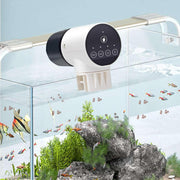 CARLA HOME Automatic Fish Feeder with Timer, Moistureproof Dispenser & Rechargeable Feeding for Aquarium or V178-36321