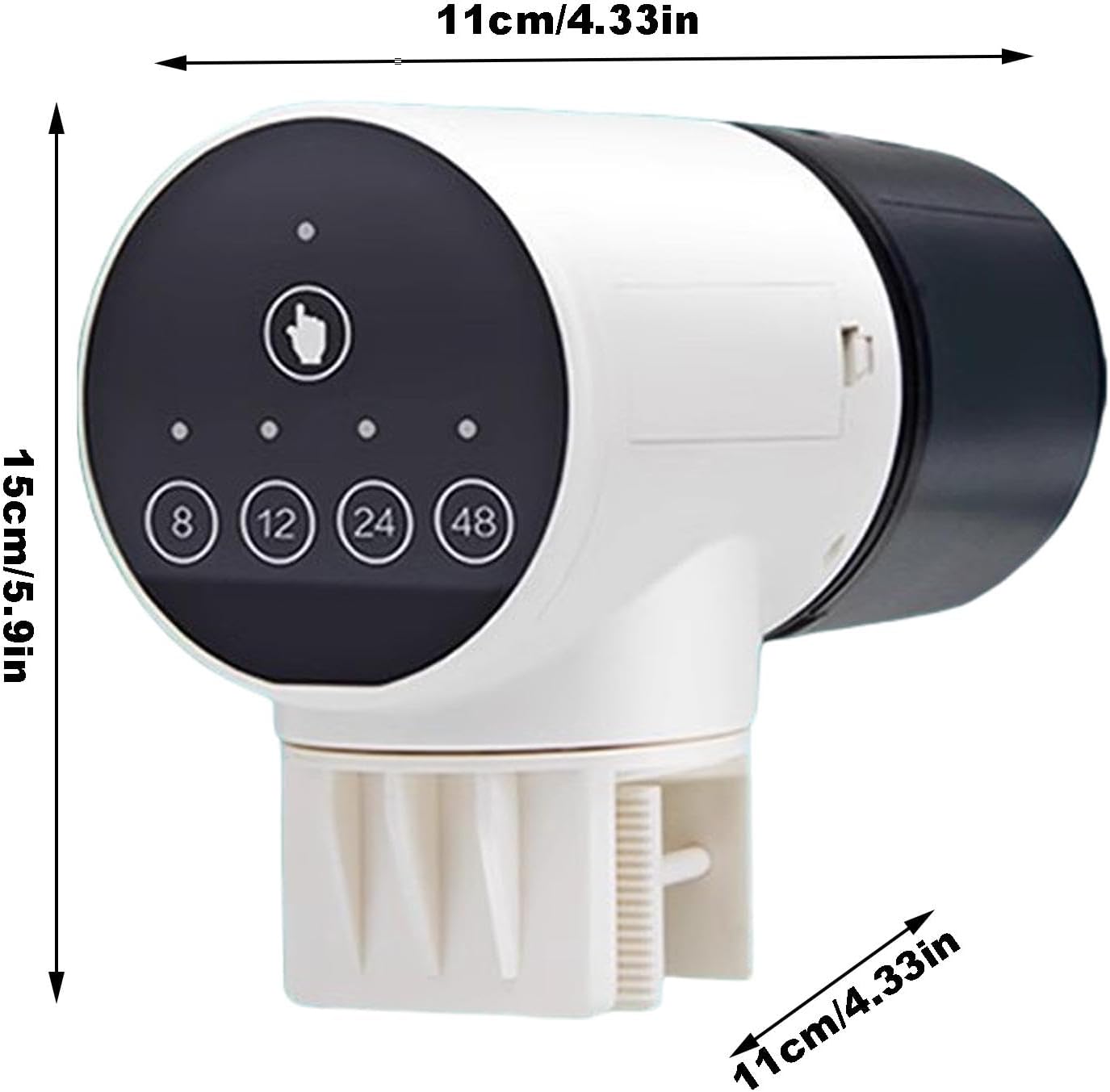 CARLA HOME Automatic Fish Feeder with Timer, Moistureproof Dispenser & Rechargeable Feeding for Aquarium or V178-36321