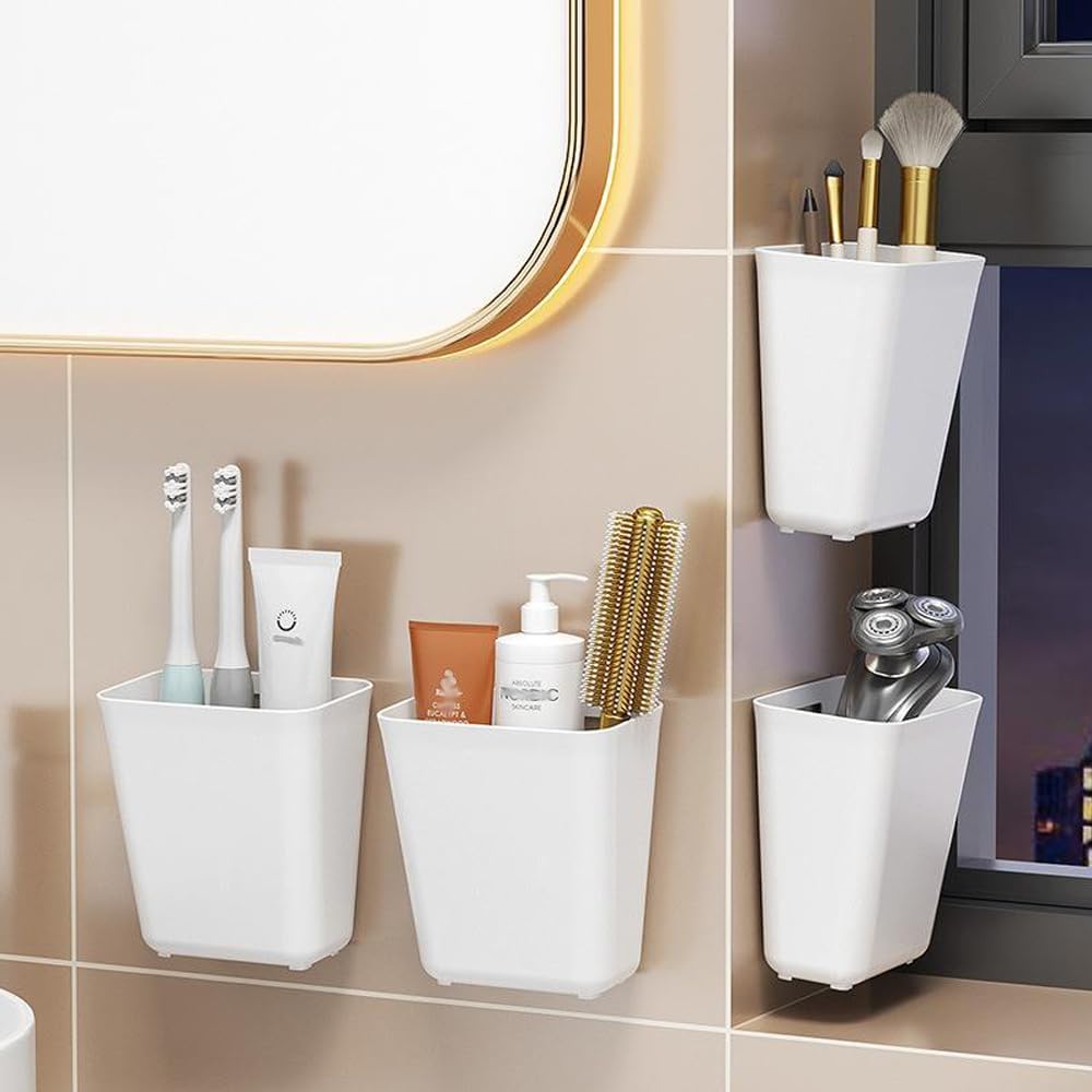 CARLA HOME 4-Pack Self-Adhesive Wall Storage Box for Cabinet Doors, Kitchen, Bathroom & Office V178-36322