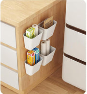 CARLA HOME 4-Pack Self-Adhesive Wall Storage Box for Cabinet Doors, Kitchen, Bathroom & Office V178-36322